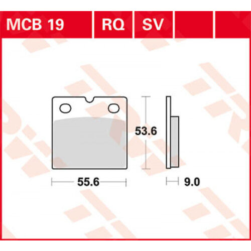 TRW Brake pads MCB 19 front for BMW R2V up to 8/1988 double disc / Brembo, front/rear