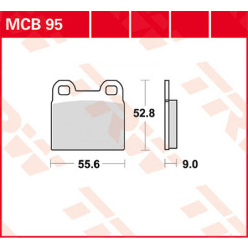 TRW Brake pads MCB 95 front for BMW R 45 and R 65 with ATE brake