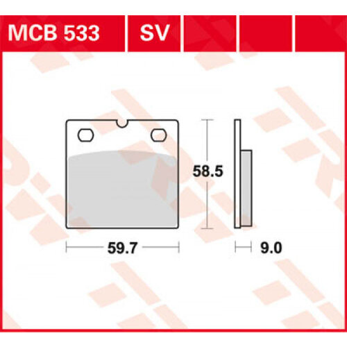 TRW Brake pads MCB 95 front for BMW R 45 and R 65 with ATE brake