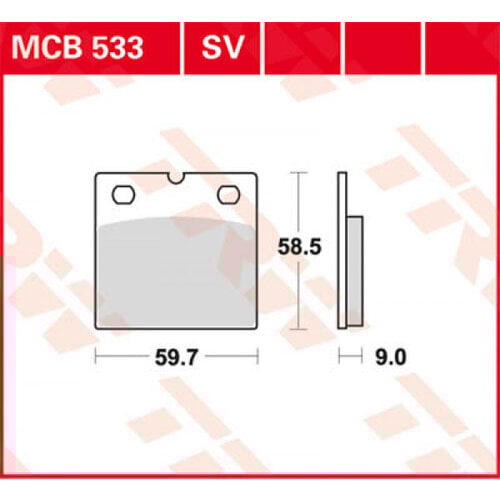 TRW Remblokken Lucas MCB 95 voorkant voor BMW R 45 en R 65 met ATE remmen
