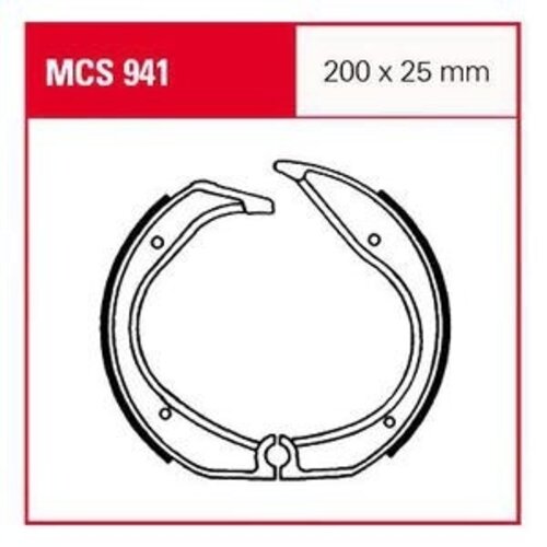 TRW Brake shoes set Lucas MCS 941 rear for drum brake for BMW R2V Boxer 9/1980 -09/1989