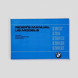Rider's Manual en anglais pour R80/7 R100T R100RT R100S R100RS 9/78-9/80