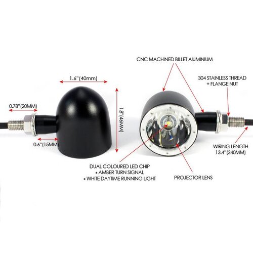 Set Kugel Running Lights & Turn-Signal-Licht