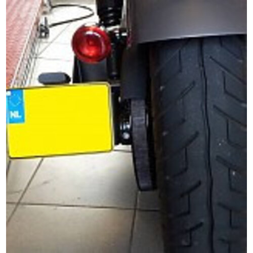 Fixation latérale avec éclairage pour plaque d'immatriculation