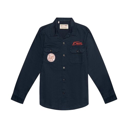 DEUS Sea Squalor Shirt Navy Blauw