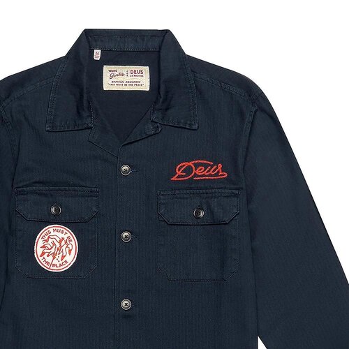 DEUS Sea Squalor Shirt Navy Blue