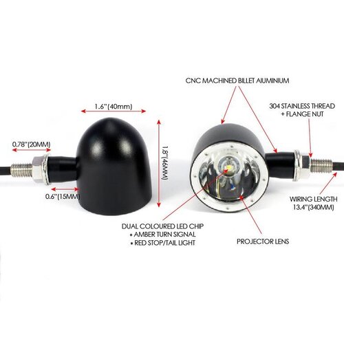 MCU Set Bullet Achterlicht & Knipperlicht Combi