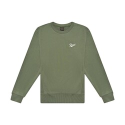 Flagged Crew Sweater Clover Vert