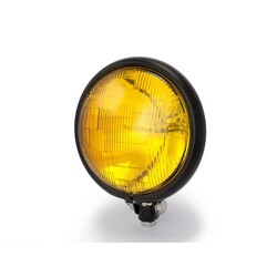 5,75" Yellow Bates Style Headlight Bottom Mount Black