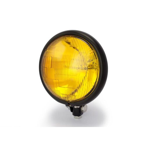 5,75" Yellow Bates Style Headlight Bottom Mount Black