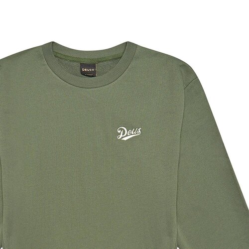 DEUS Flagged Crew Sweater Clover Vert