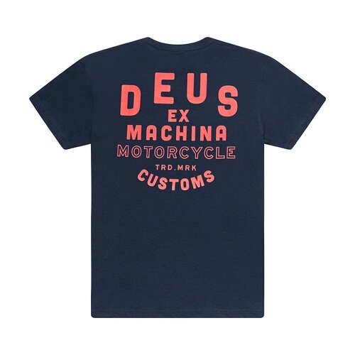 DEUS Mechano Tee Shirt Navy Blue