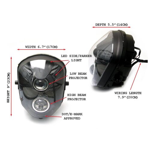 Dual Projector Headlight "Modern"