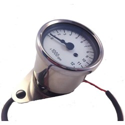 1: 4 Mechanical (cable) Tachometer White / Chrome