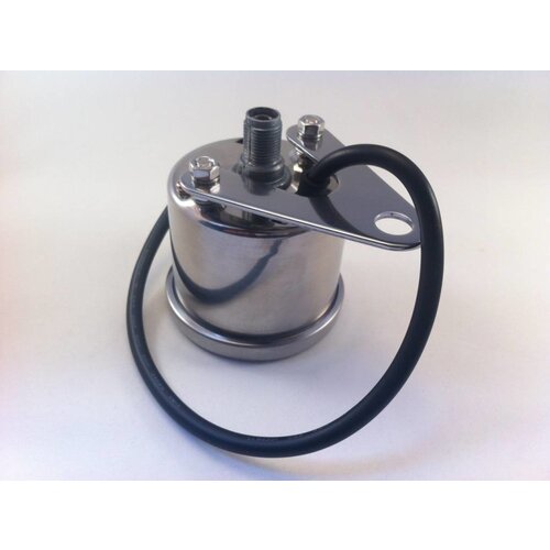 1: 4 Mechanical (kabel) Toerenteller Wit/chroom