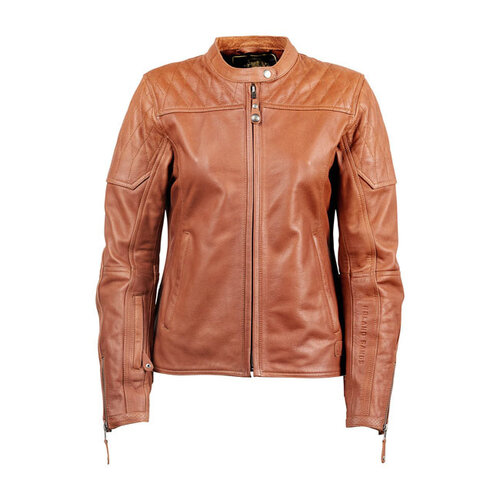 Vrouwen Leren Jacket Bruin Trinity
