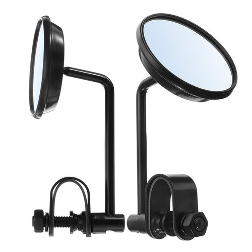 Set (2 pcs) Universal Round Mirrors - Black