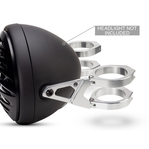 Luxe Koplamp Steunen / Lamporen "Blade" - Chrome