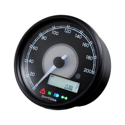Velona Speedometer & RPM Black 80MM 200 KM/H