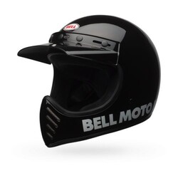 Moto-3 Classic Helm Schwarz - XS