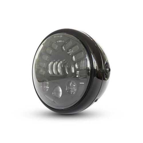 Phare avant noir Multi LED 7  "+ clignotants