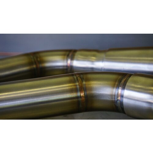 RMR Tube d'échappement jumelé à montage haut BMW K100 (acier inoxydable)