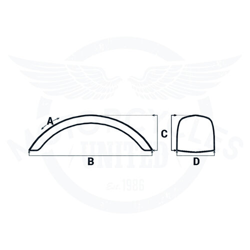 135MM 17/18/19" Chrome Rear Fender type 11