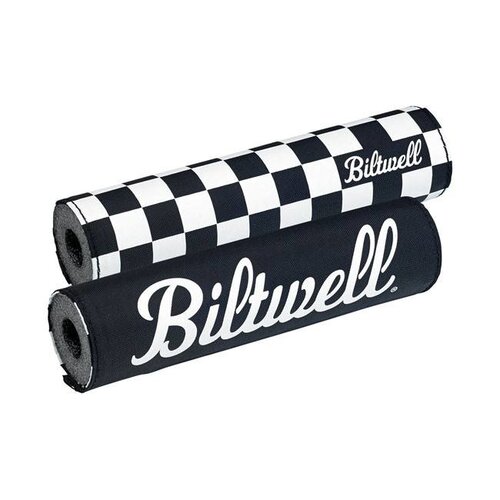 Biltwell Motocross MX Crash Pad Bar Checkers / Script Black