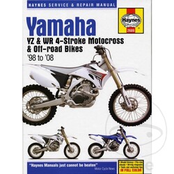 Manuel de réparation YAMAHA YZ & WR 4-Stroke Motocross Offroad Bikes 98 - 08