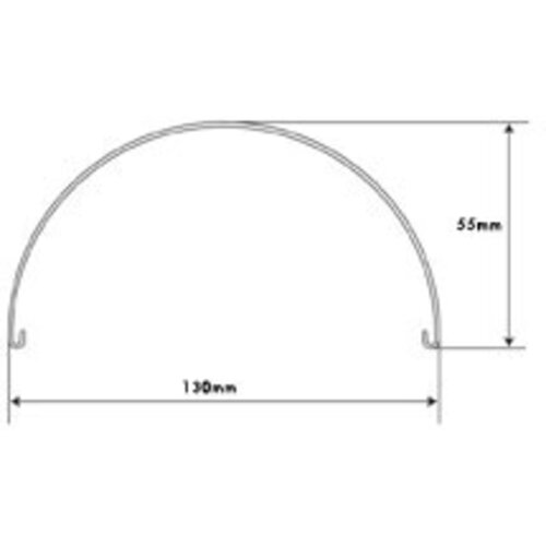19 - 21" x 5" Aluminium Universeel Achterspatbord