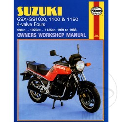 Manuel de réparation SUZUKI GS/GSX1000, 1100 & 1150 4-VALVE FOURS 1979-1988
