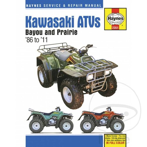 Haynes Repair Manual KAWASAKI ATV BAYOU PRAIRIE 1986-2011
