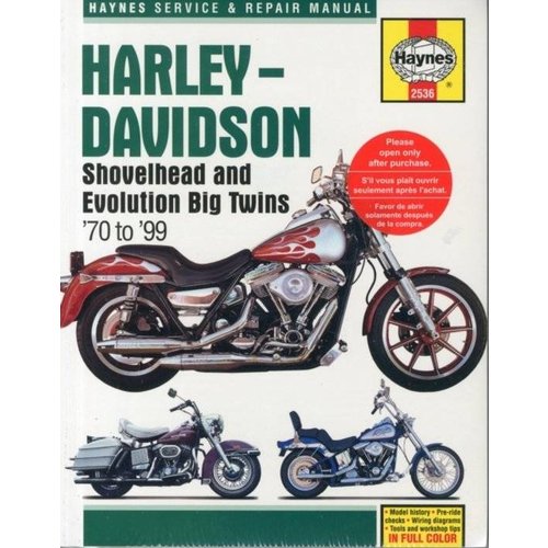Haynes Repair Manual HARLEY DAVIDSON BIG TWINS 1970-99