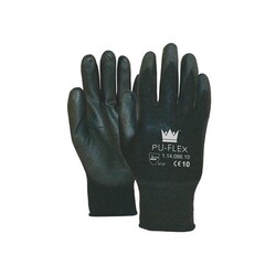 PU FLEX Nylon Working Gloves - Black Size 10 (XL)