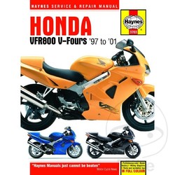 Werkplaatshandboek HONDA VFR800 V-FOURS 1997 - 2001