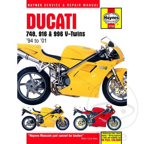 Haynes Werkplaatshandboek DUCATI 748 916 & 996 V-TWINS