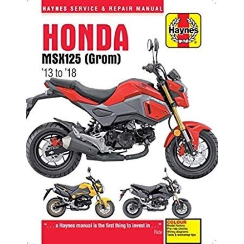 Haynes Repair Manual HONDA MSX 125 GROM 2013-2018