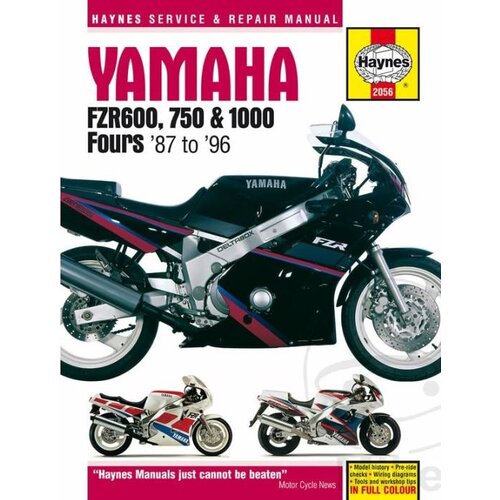 Haynes Repair Manual YAMAHA FZR600, 750, 1000 Fours 87-96