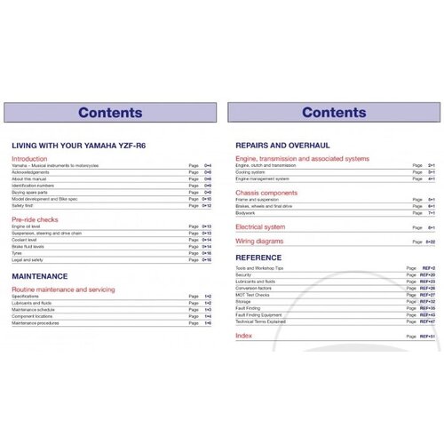 Haynes Repair Manual YAMAHA YZF600R R6 03-05