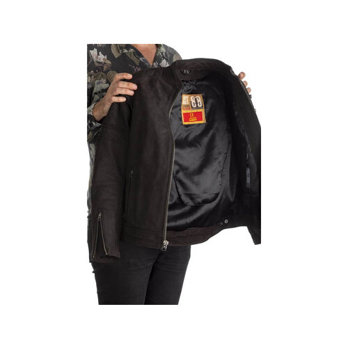 RST Veste en cuir noir Ripley CE Femme