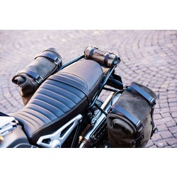 BMW R NineT Zadelhoes Leder Tuck 'N Roll Bruin (lang)