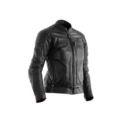 Veste de moto en cuir noir Roadster II CE Femme