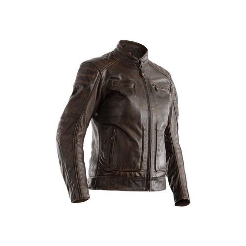 RST Veste de moto en cuir marron Roadster II CE Femme