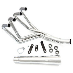 Honda CB 650 4-in-1 Auspuff Megaphone Schwarz/Chrome
