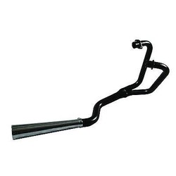 Yamaha XS 400 2-in-1 exhaust system Megaphone Black/Chrome