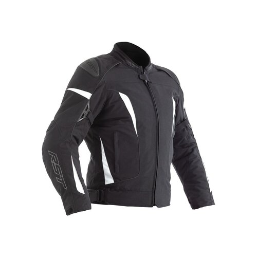 RST Dames de textile de veste de moto de GT CE noir / blanc