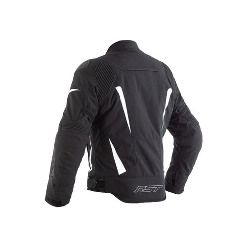 RST Dames de textile de veste de moto de GT CE noir / blanc