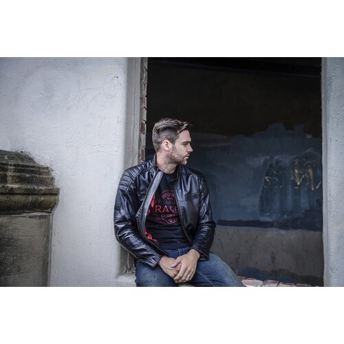 RST Schwarze Roadster II Leder Motorradjacke Herren