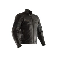 Black Hillberry Leather Motorcycle Jacket Men