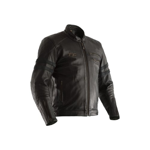 RST Black Hillberry Leather Motorcycle Jacket Men